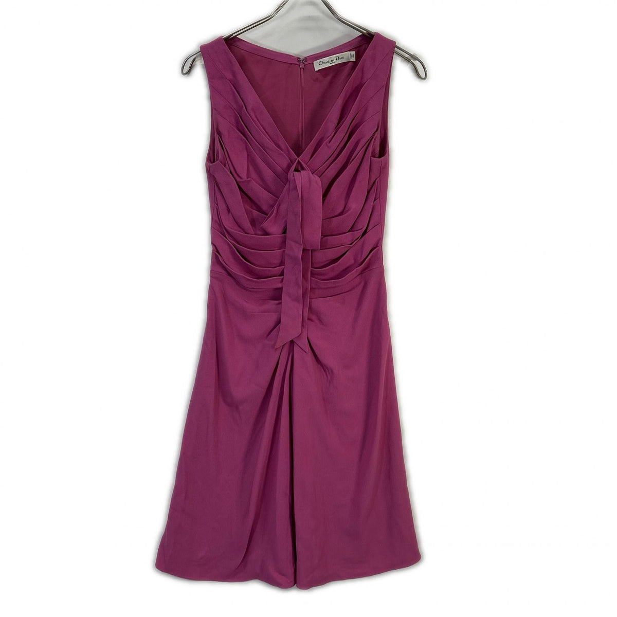 Christian Dior 2C21674A1506 Pink Sleeveless Draped Dress One-Piece Dress