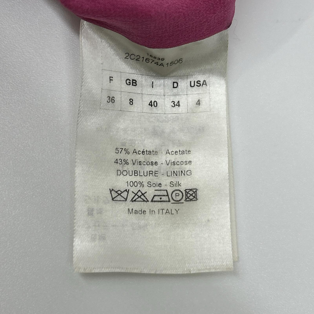 Christian Dior 2C21674A1506 Pink Sleeveless Draped Dress One-Piece Dress