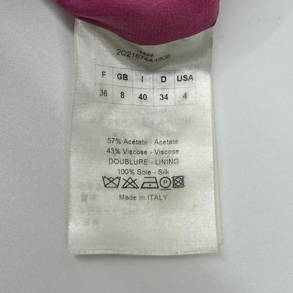 Christian Dior 2C21674A1506 Pink Sleeveless Draped Dress One-Piece Dress