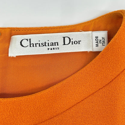 Christian Dior クリスチャンディオール 4C21646A1122 オレンジ ノースリーブワンピース ワンピース