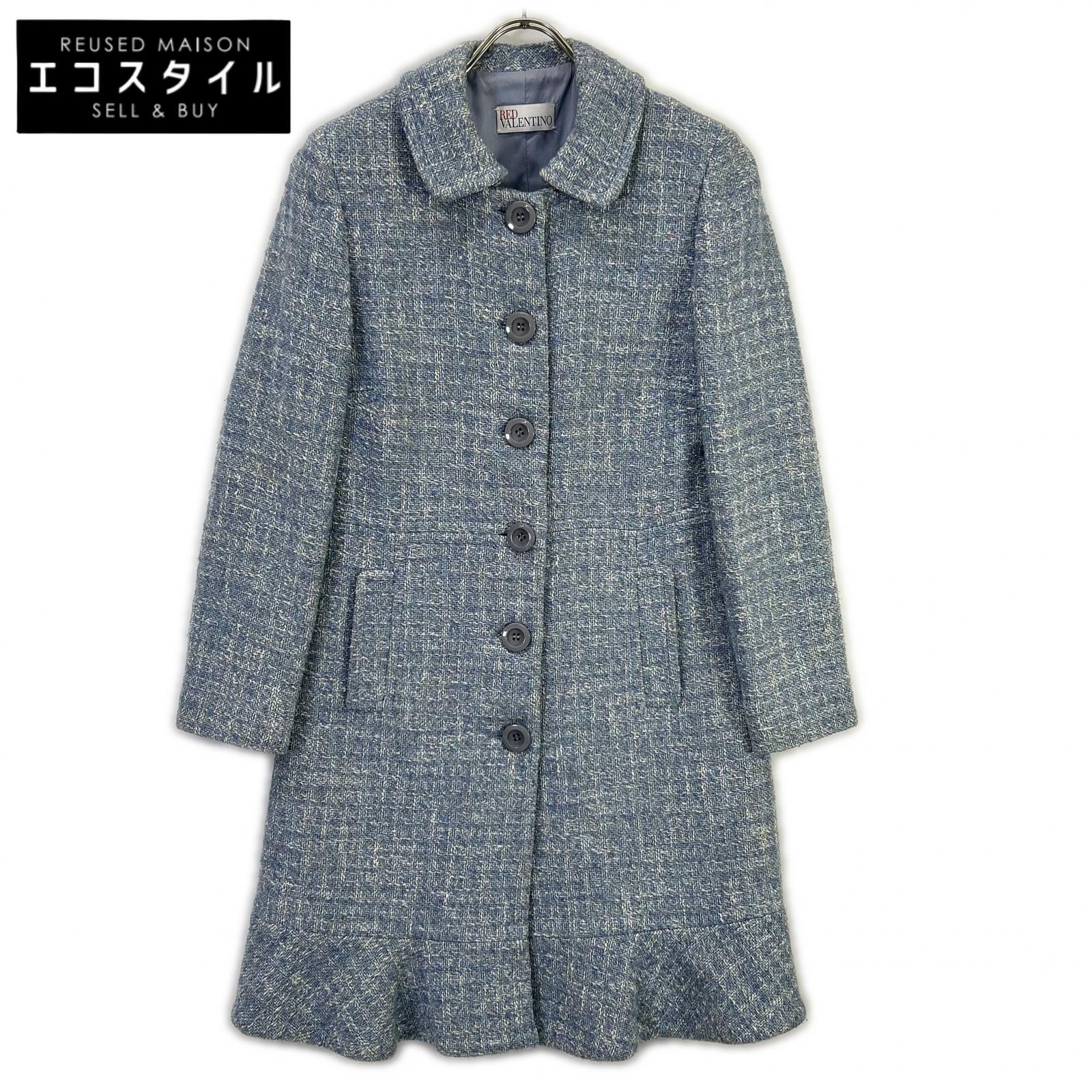 RED VALENTINO レッドヴァレンチノ CR337425 ブルー ツイードジャケット ジャケット