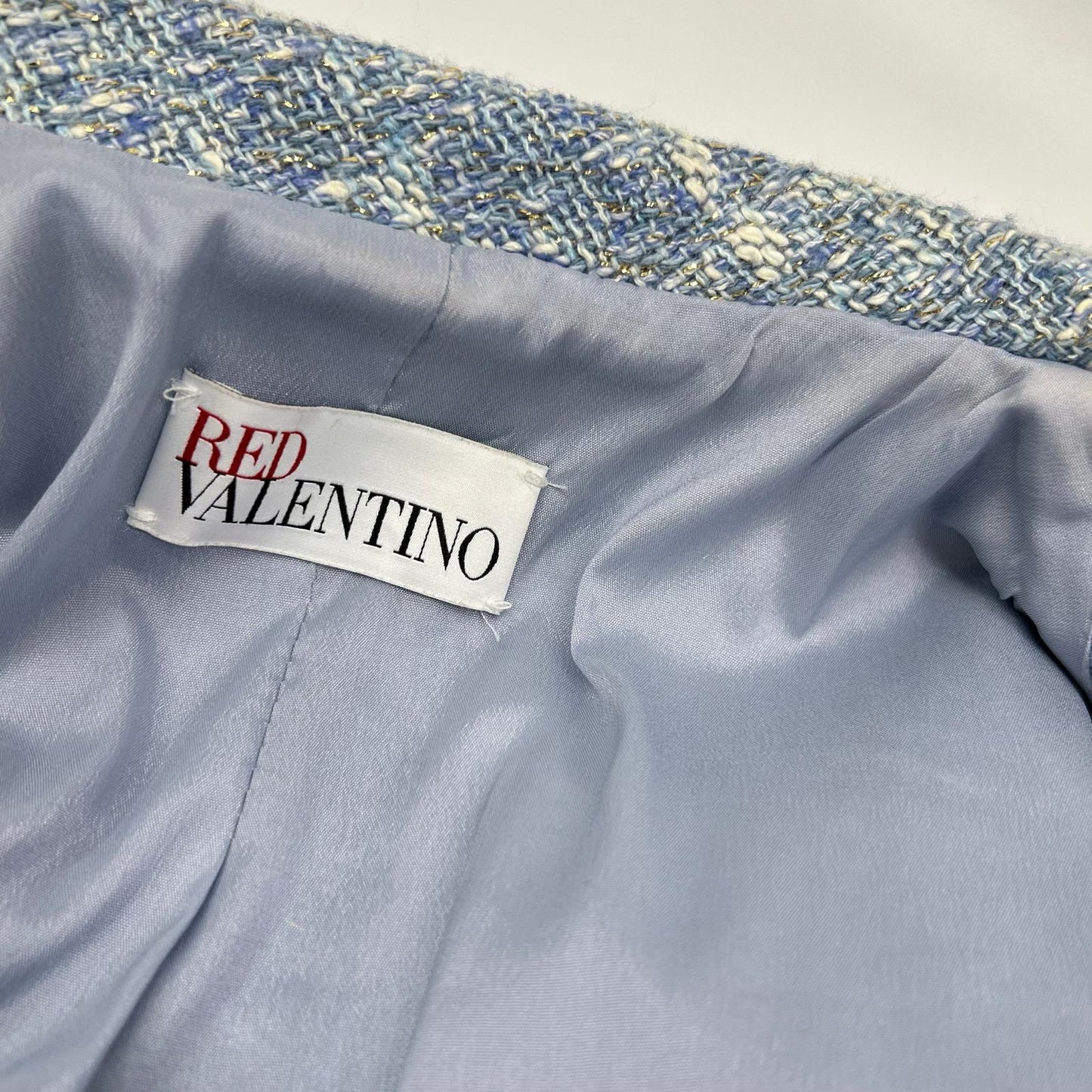 RED VALENTINO レッドヴァレンチノ CR337425 ブルー ツイードジャケット ジャケット