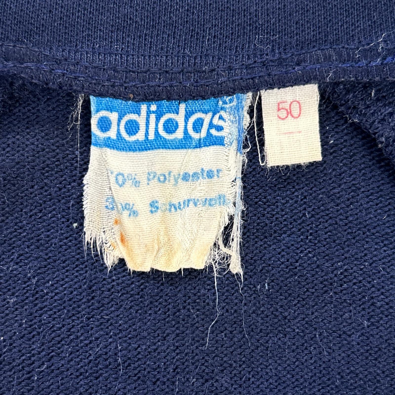 adidas 阿迪达斯 海军蓝 70年代 西德制造 复古阿迪达斯 翻领针织夹克 夹克