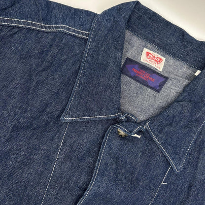 BLUE BLUE Indigo Floral Denim Coverall Top