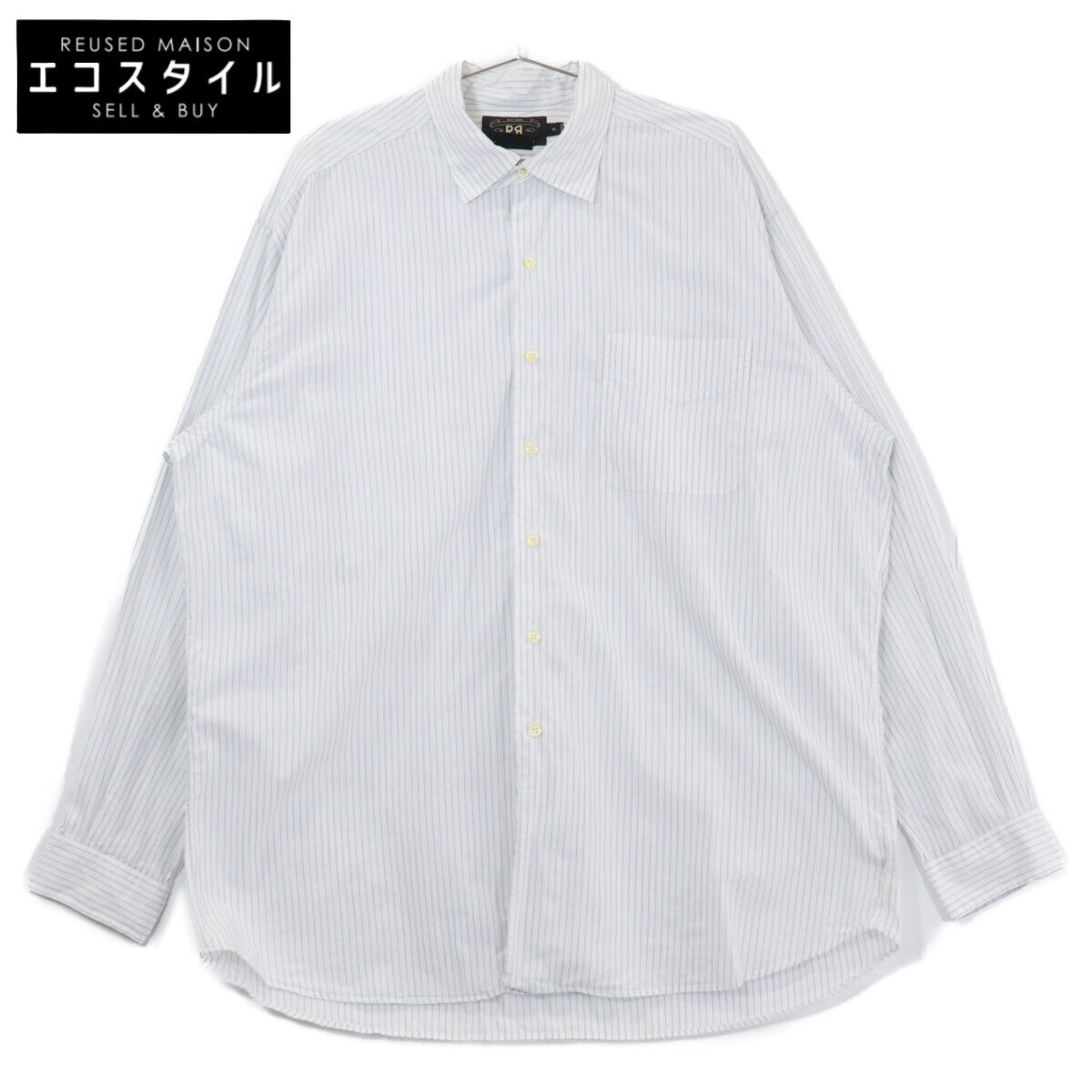 RRL ダブルアールエル ホワイト×ブルー 3つの星タグ シャツ トップス