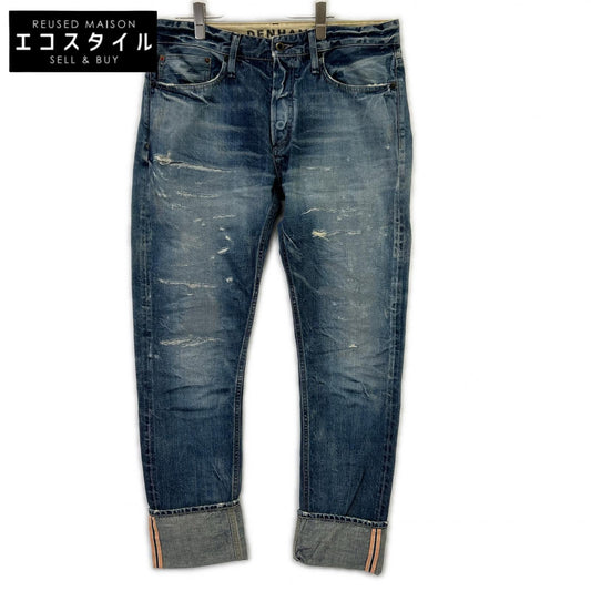 DENHAM Blue 27180-1-11038 FORGE MI J10YAS Button-Fly Denim Pants Bottoms