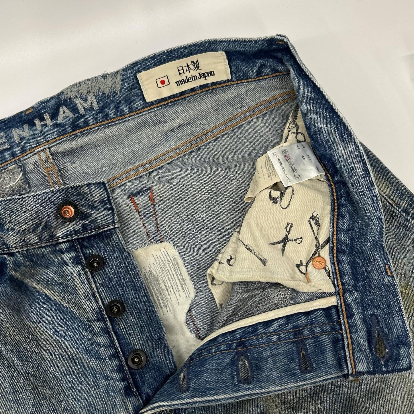 DENHAM デンハム ブルー DM06010JGV GRADE SLIM JGV セルビッジデニムパンツ ボトムス