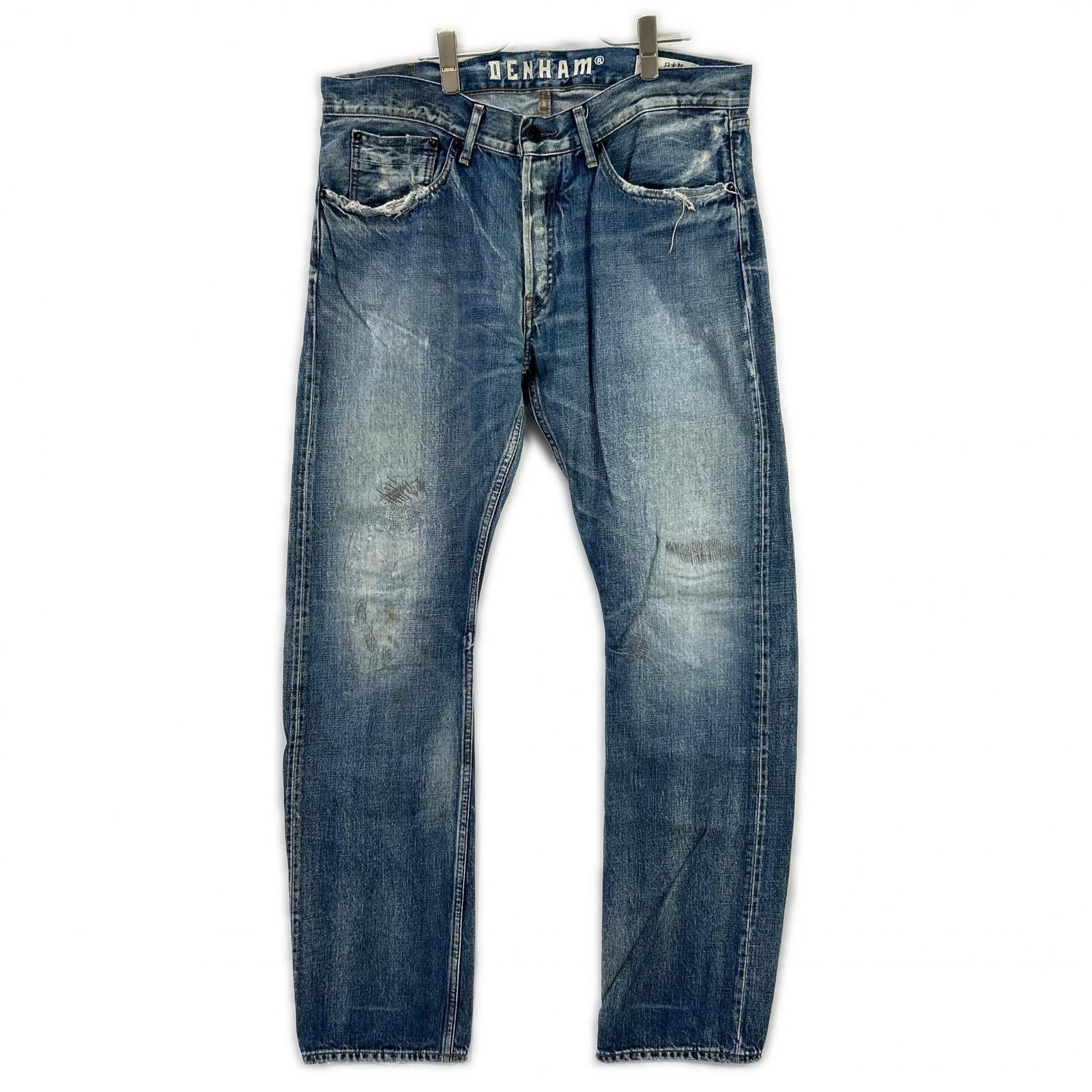 DENHAM デンハム ブルー GRADE SLIM ボタンフライ デニムパンツ ボトムス
