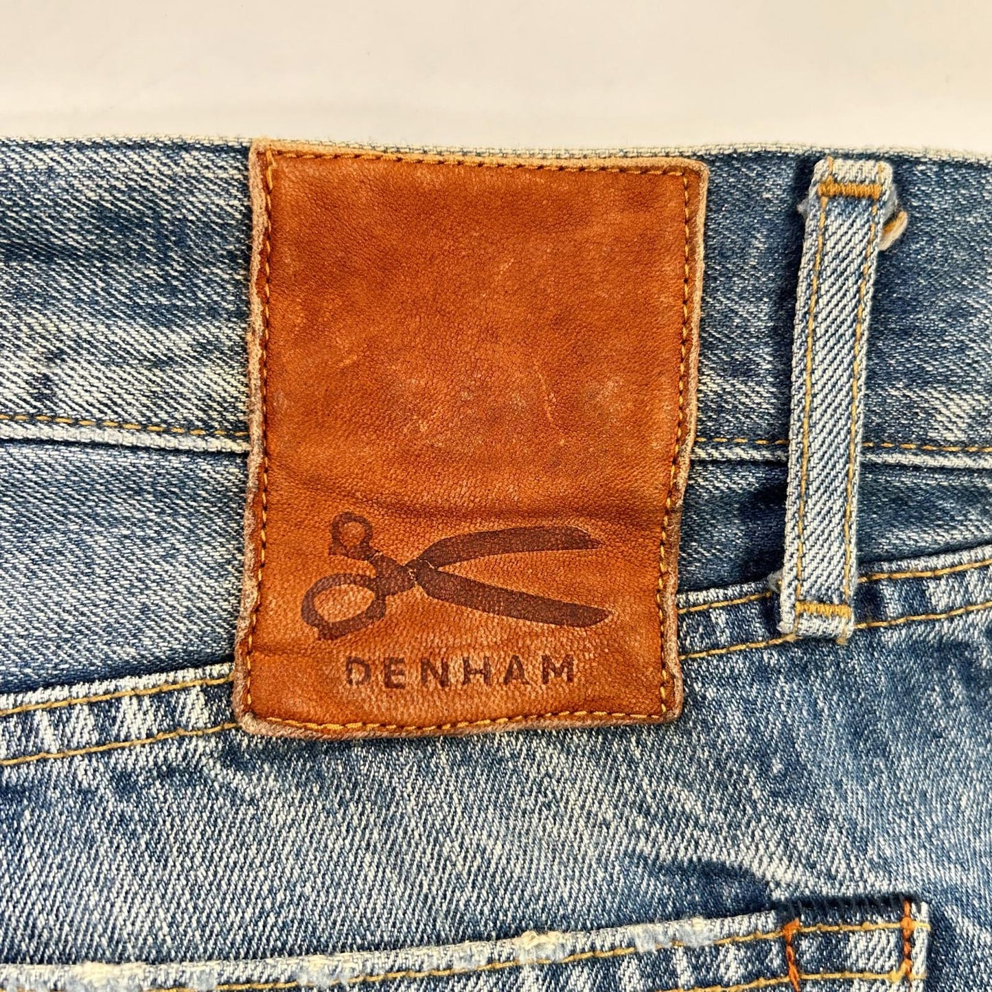 DENHAM デンハム ブルー GRADE SLIM ボタンフライ デニムパンツ ボトムス