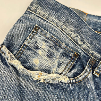 DENHAM デンハム ブルー GRADE SLIM ボタンフライ デニムパンツ ボトムス