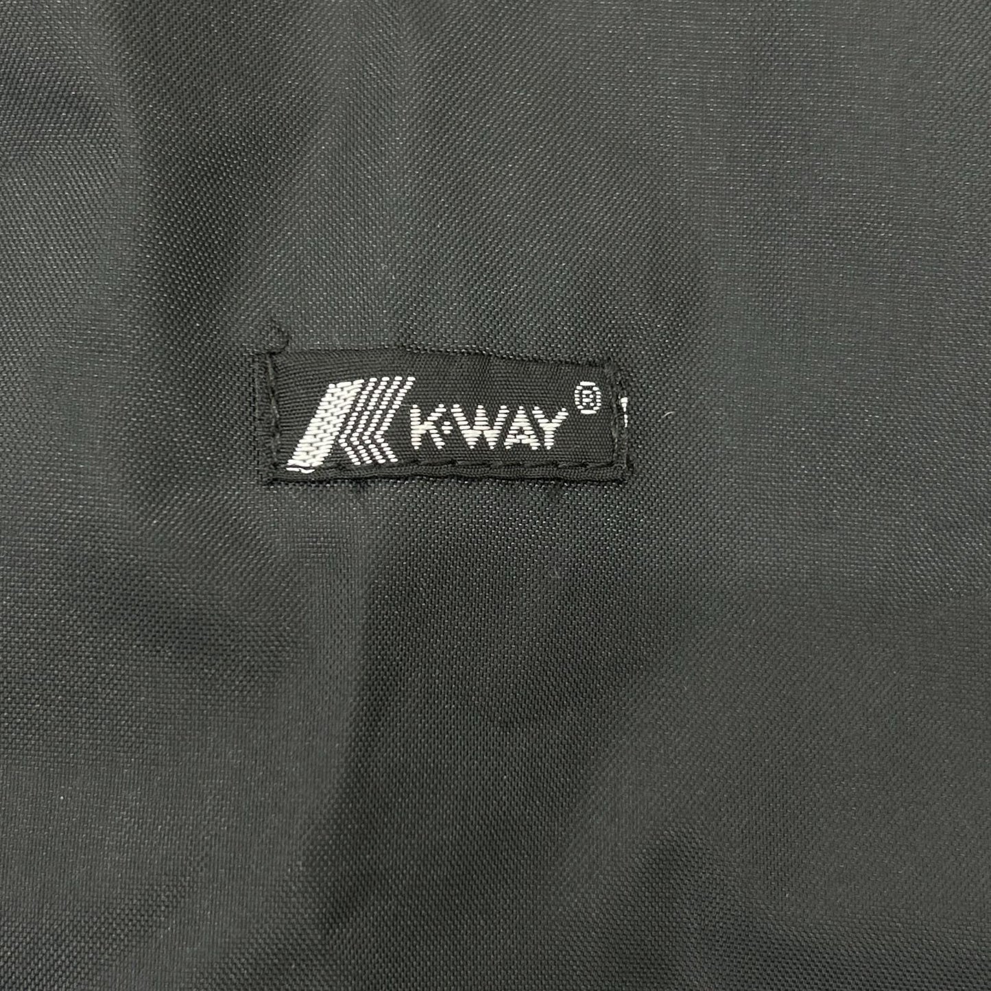 K-WAY ケーウェイ ブラック ナイロン フーディライダースジャケット ジャケット