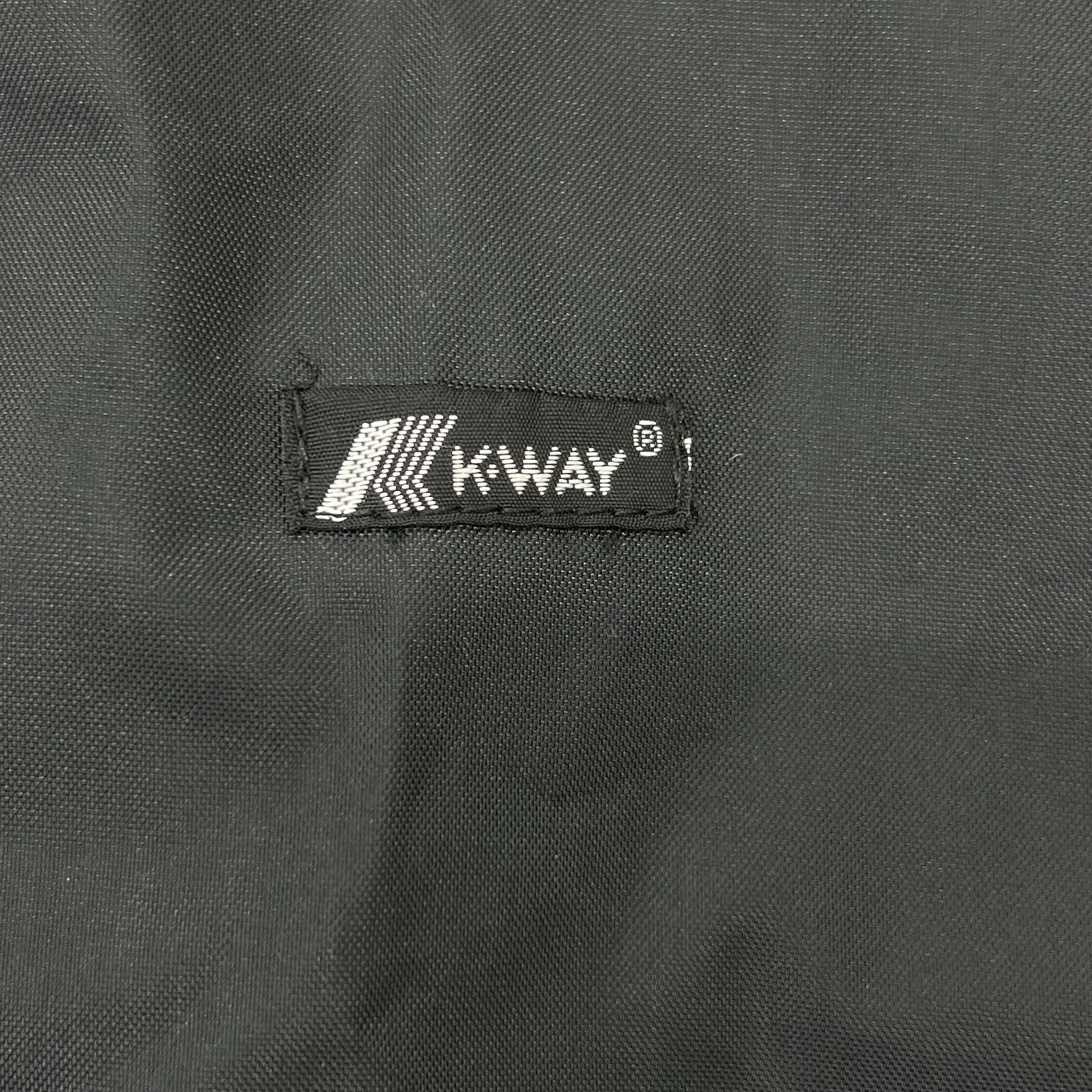 K-WAY ケーウェイ ブラック ナイロン フーディライダースジャケット ジャケット