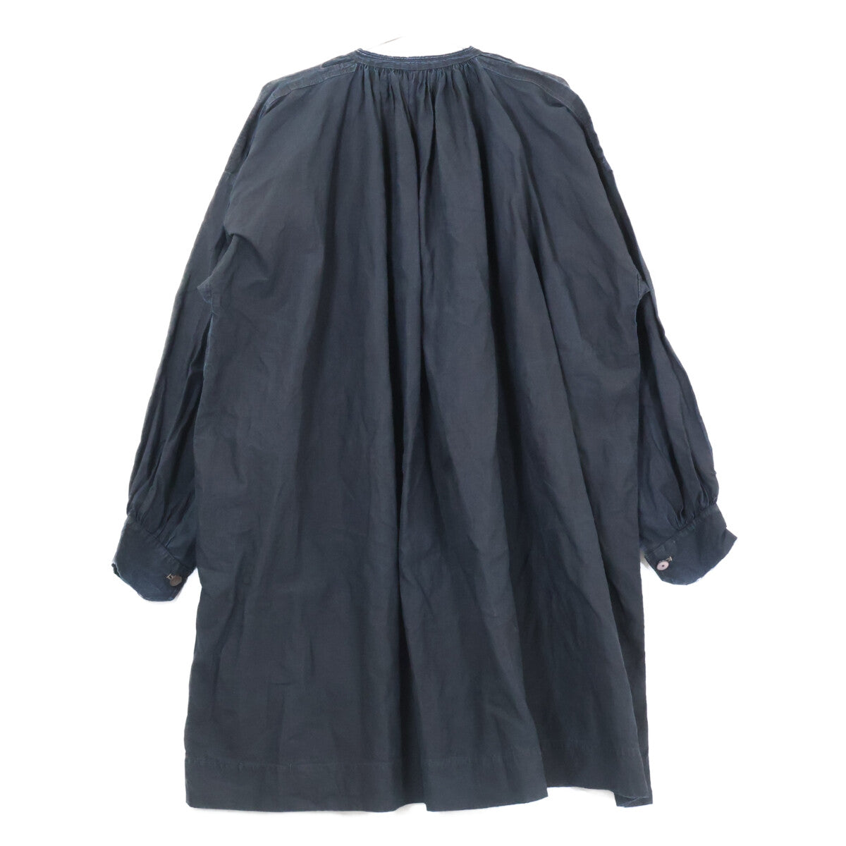 VINTAGE ヴィンテージ ANTIQUE FRENCH WORK INDIGO LINEN BIAUDE ワークシャツ トップス