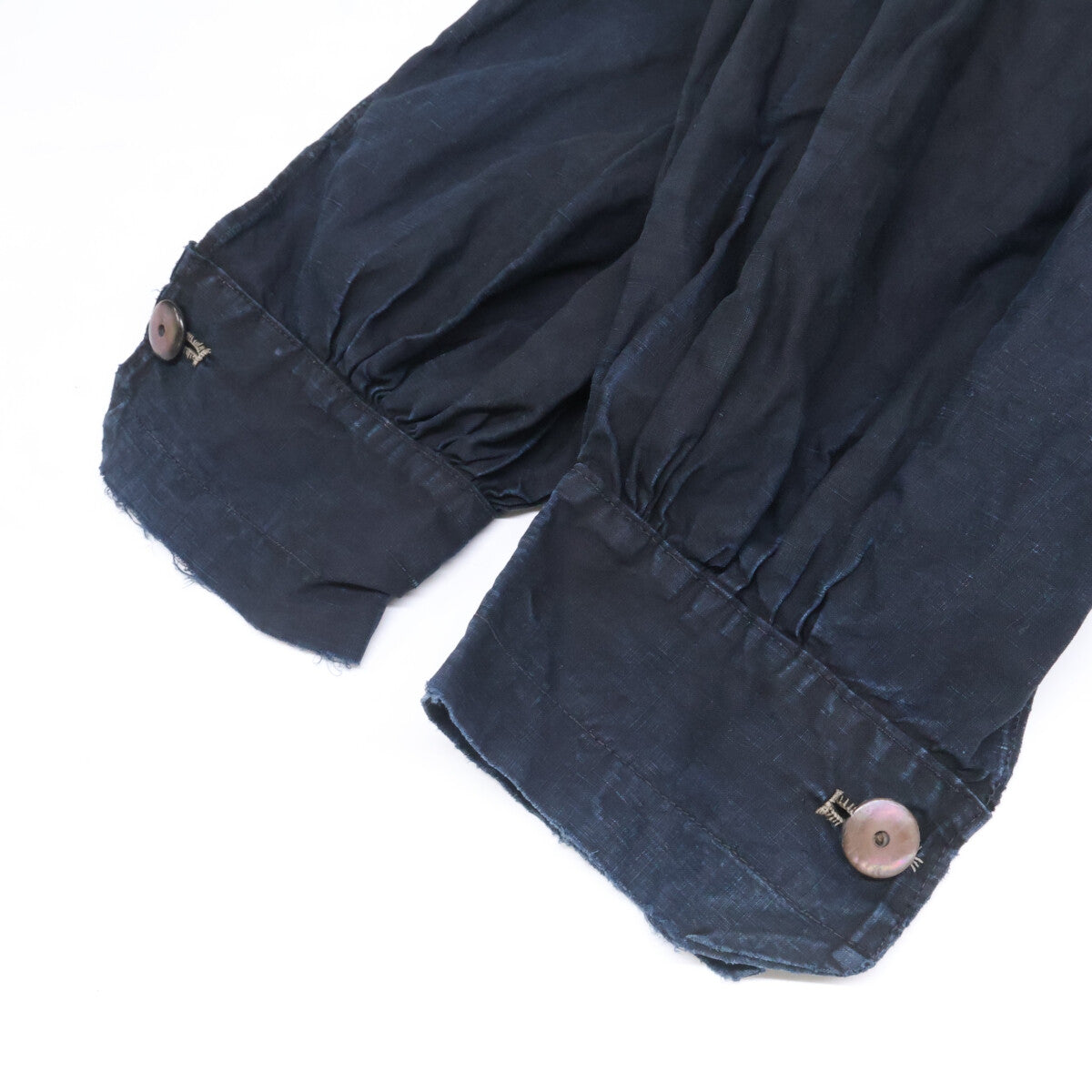 VINTAGE ヴィンテージ ANTIQUE FRENCH WORK INDIGO LINEN BIAUDE ワークシャツ トップス