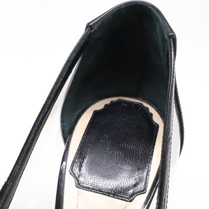 Christian Dior 克里斯汀·迪奥 漆皮/PVC 露趾高跟鞋