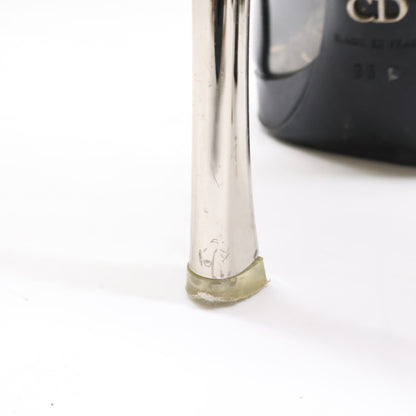 Christian Dior 克里斯汀·迪奥 漆皮/PVC 露趾高跟鞋