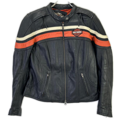 HARLEY DAVIDSON ハーレーダビッドソン ブラック スポーティー レザージャケット ジャケット