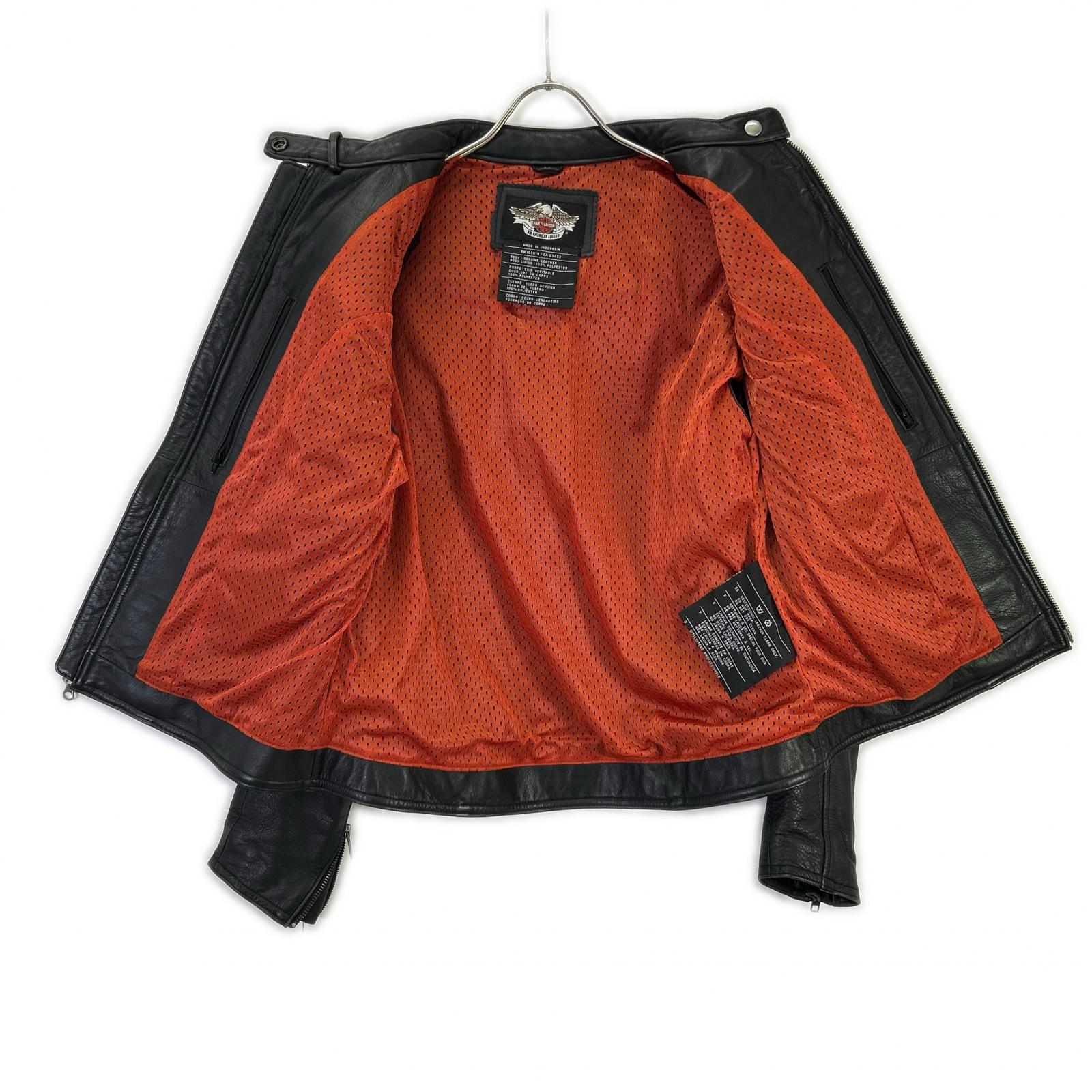 HARLEY DAVIDSON ハーレーダビッドソン ブラック スポーティー レザージャケット ジャケット