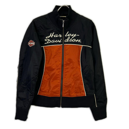 HARLEY-DAVIDSON 哈雷戴维森 黑×橙色 尼龙 骑行夹克 夹克