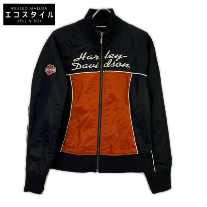 HARLEY-DAVIDSON 哈雷戴维森 黑×橙色 尼龙 骑行夹克 夹克