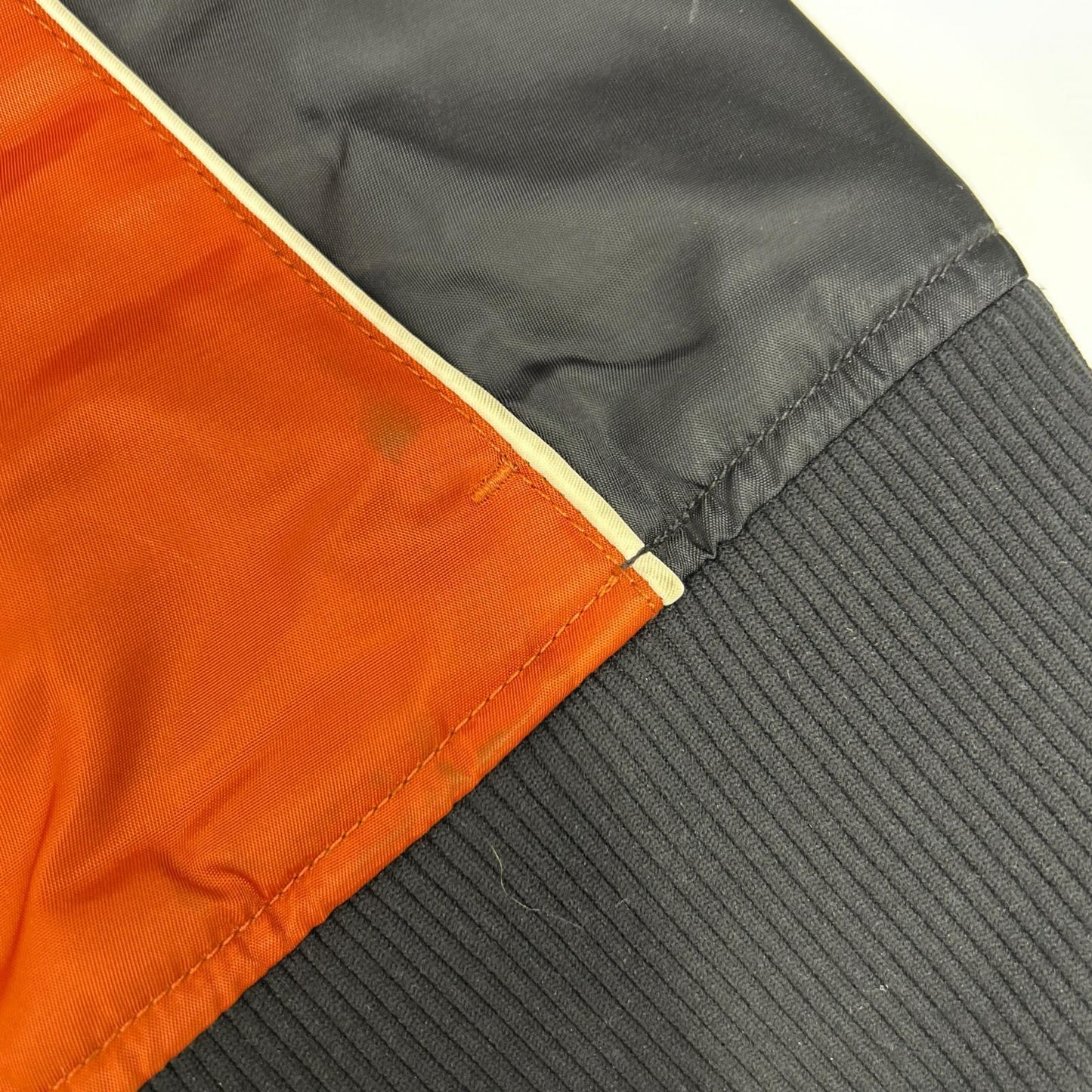 HARLEY-DAVIDSON ハーレーダビッドソン ブラック×オレンジ ナイロン ライダースジャケット ジャケット