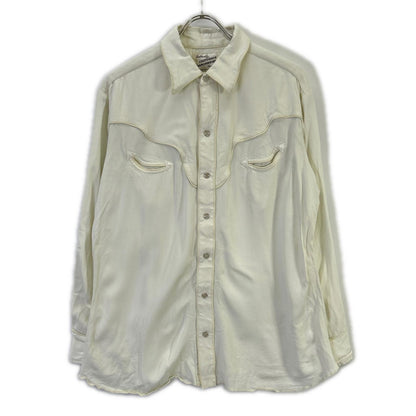 CALIFORNIA RANCH HOUSE カリフォルニアランチハウス ホワイト 15.5 ヴィンテージウエスタン シャツ トップス