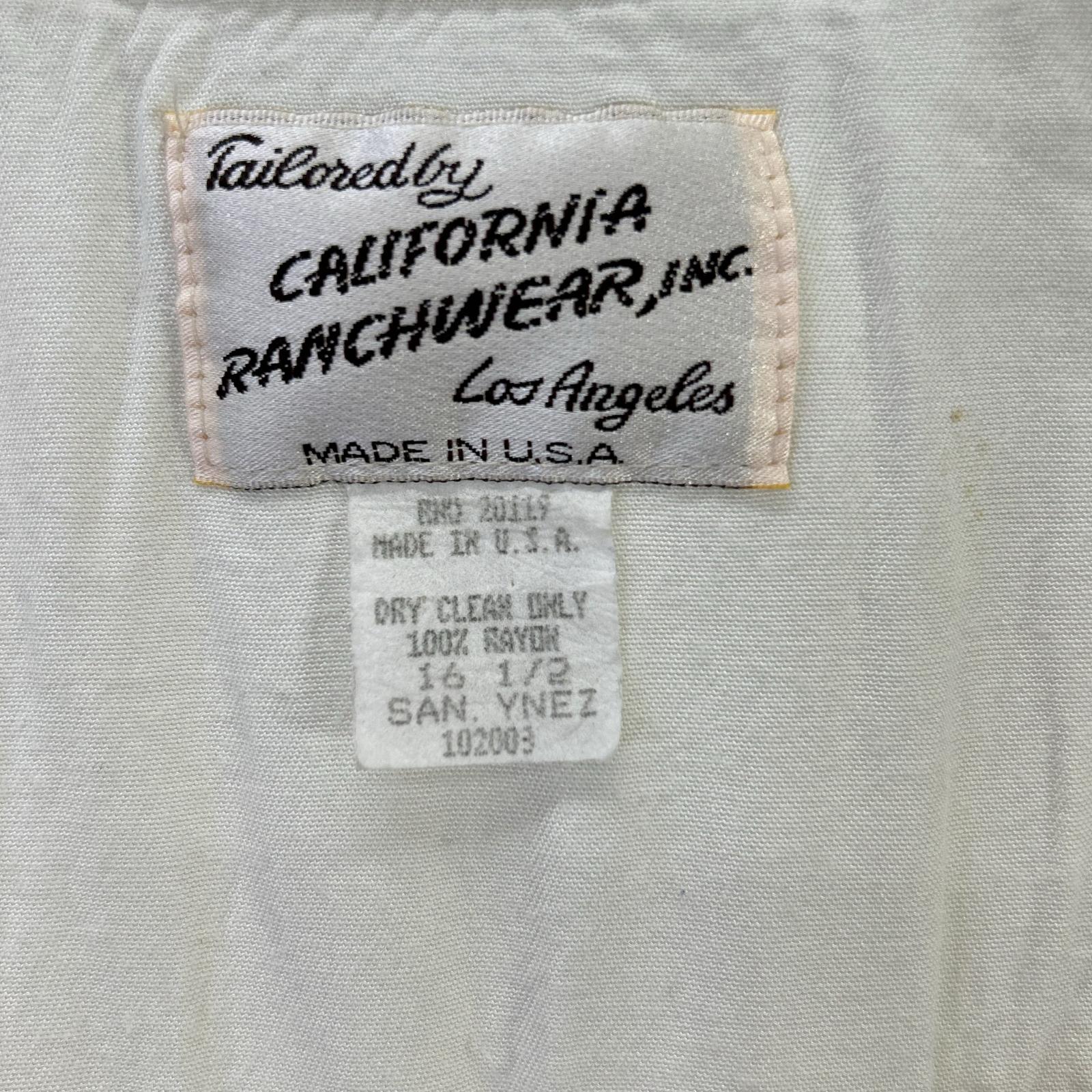 CALIFORNIA RANCH HOUSE 加州牧场别墅 白色 15.5 复古西部衬衫上衣