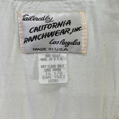 CALIFORNIA RANCH HOUSE 加州牧场别墅 白色 15.5 复古西部衬衫上衣
