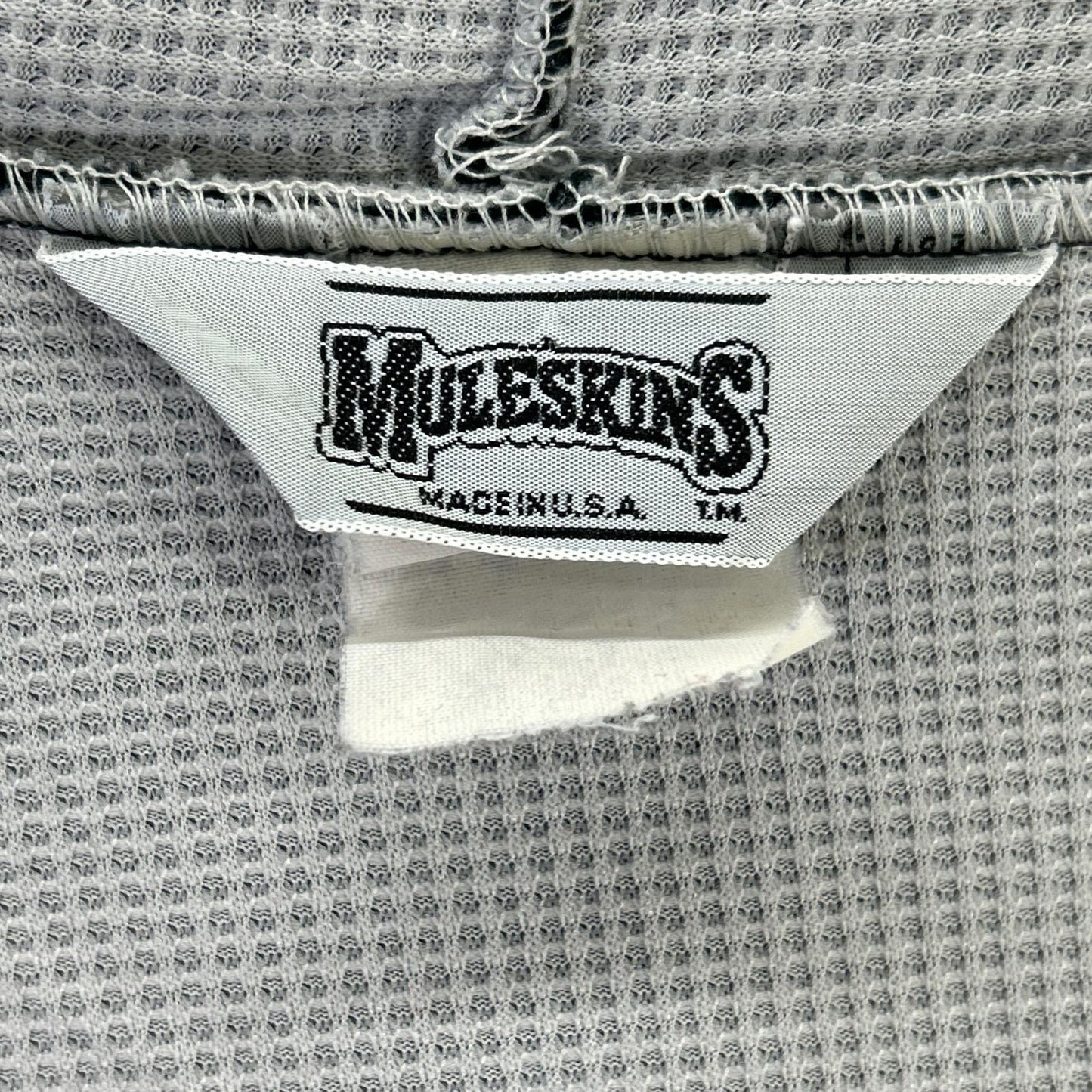 MULESKINS ミュールスキンズ ブラック 80s vintage 裏地サーマル フルジップ スウェット パーカー ジャケット