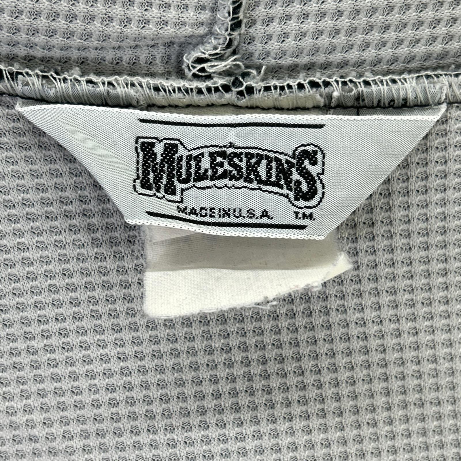 MULESKINS ミュールスキンズ ブラック 80s vintage 裏地サーマル フルジップ スウェット パーカー ジャケット
