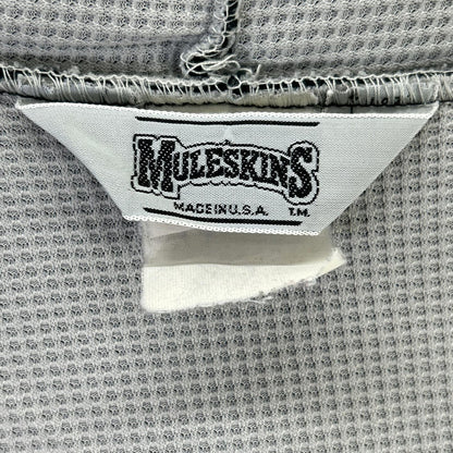 MULESKINS ミュールスキンズ ブラック 80s vintage 裏地サーマル フルジップ スウェット パーカー ジャケット