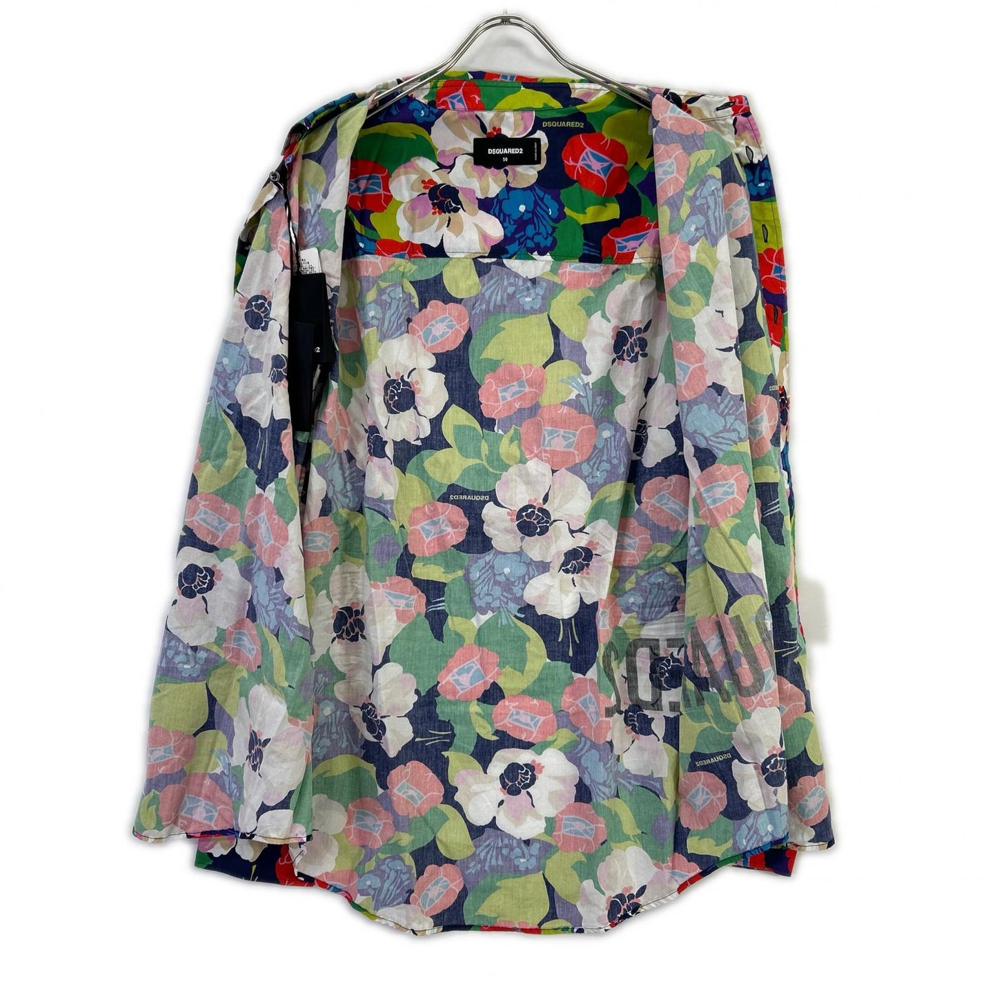 DSQUARED2 ディースクエアード S71DM0626 S76678 花柄 長袖 シャツ トップス