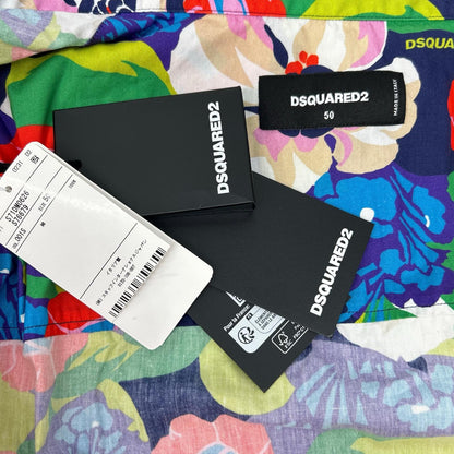 DSQUARED2 ディースクエアード S71DM0626 S76678 花卉印花 长袖衬衫 上衣
