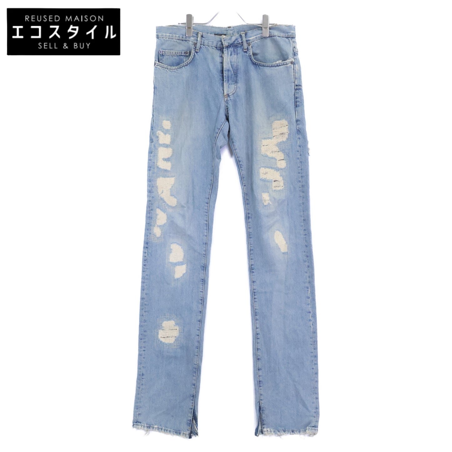 Dior HOMME ディオールオム 【国内正規】08SS 8EH1011474 ダメージ加工 ボタンフライ デニムパンツ ボトムス