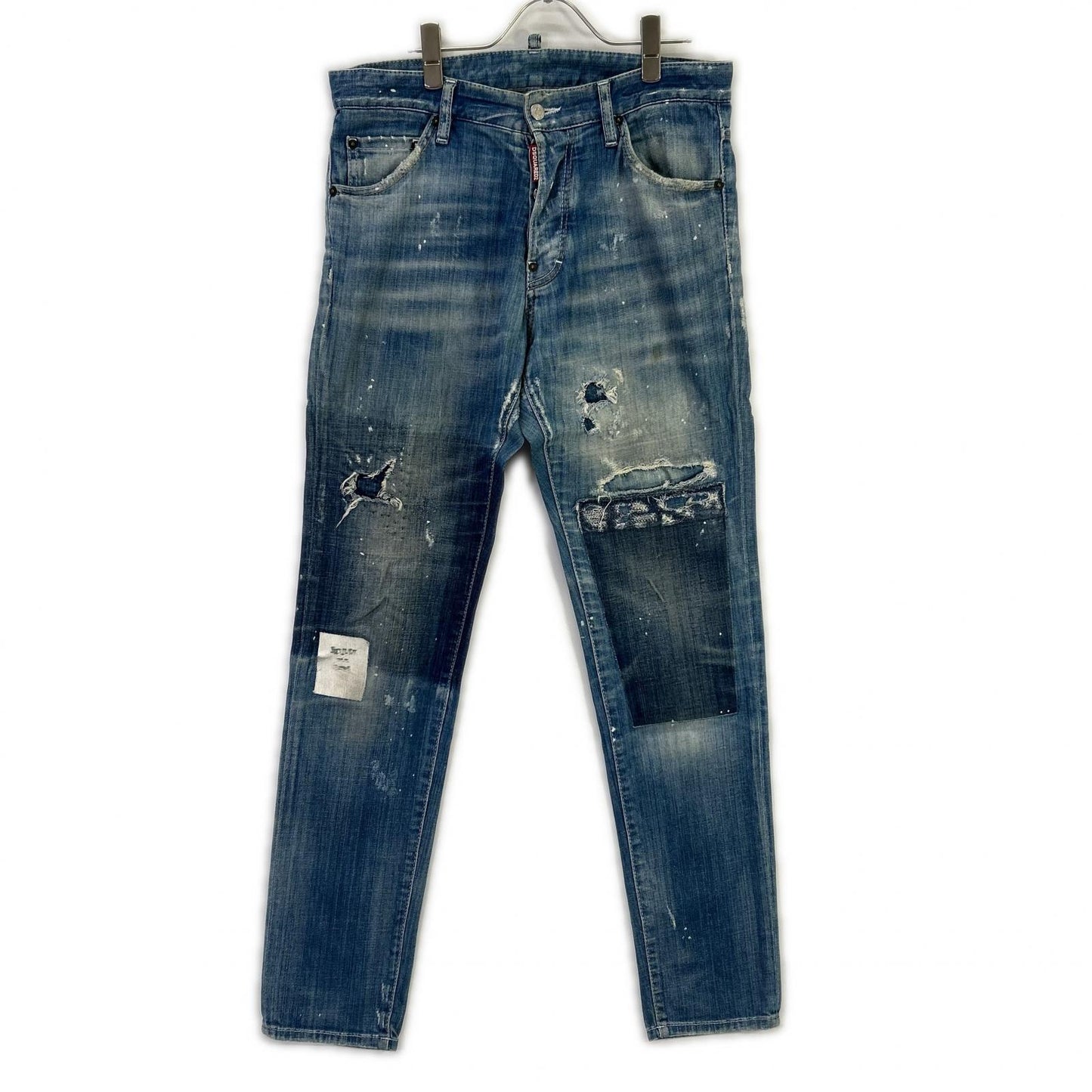 DSQUARED2 ディースクエアード S71LB0108 靛蓝色 破洞牛仔下装