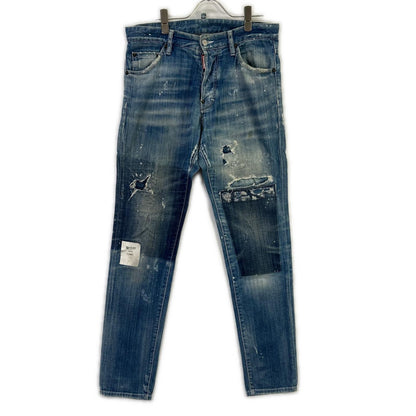 DSQUARED2 ディースクエアード S71LB0108 靛蓝色 破洞牛仔下装