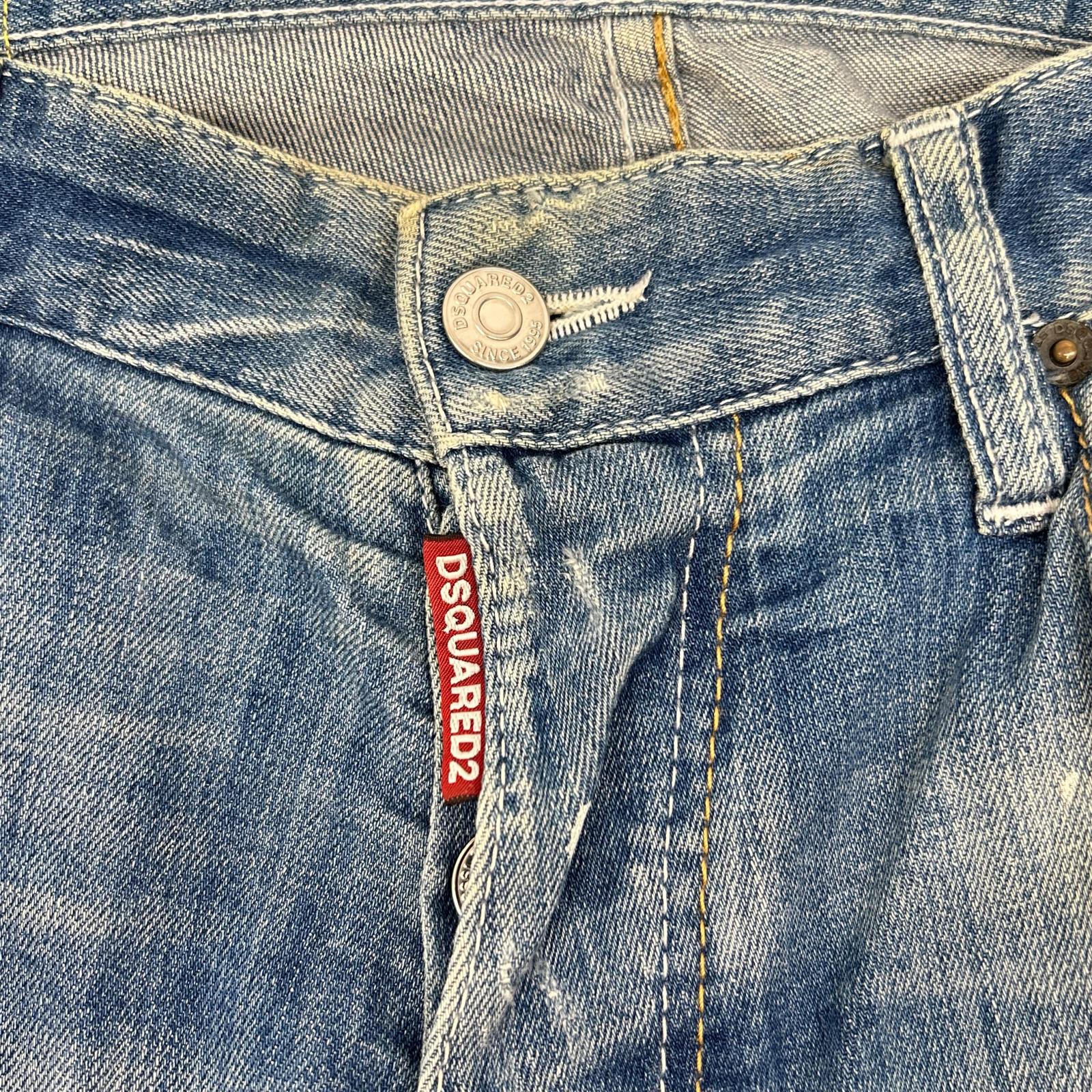 DSQUARED2 ディースクエアード S71LB0108 インディゴ ダメージ加工 デニム ボトムス