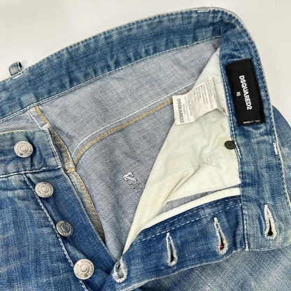 DSQUARED2 ディースクエアード S71LB0108 インディゴ ダメージ加工 デニム ボトムス