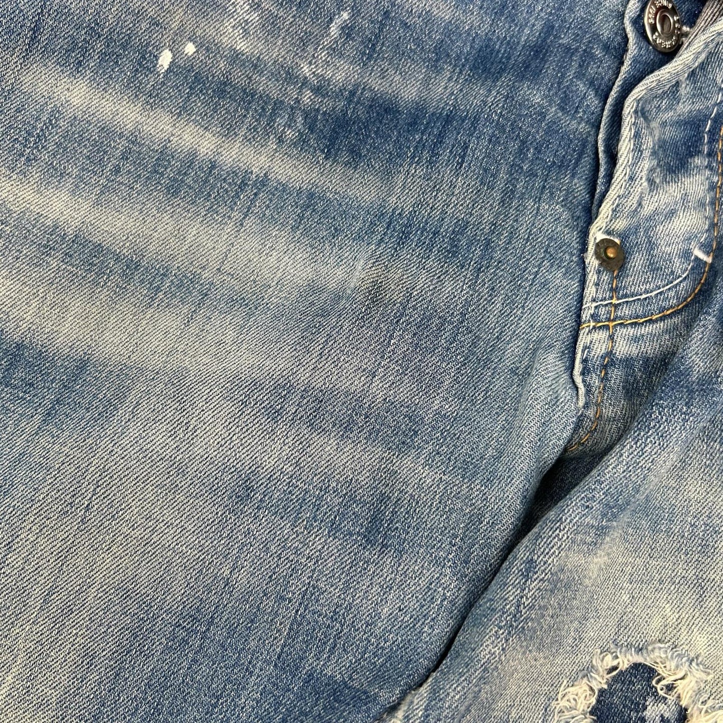 DSQUARED2 ディースクエアード S71LB0108 靛蓝色 破洞牛仔下装