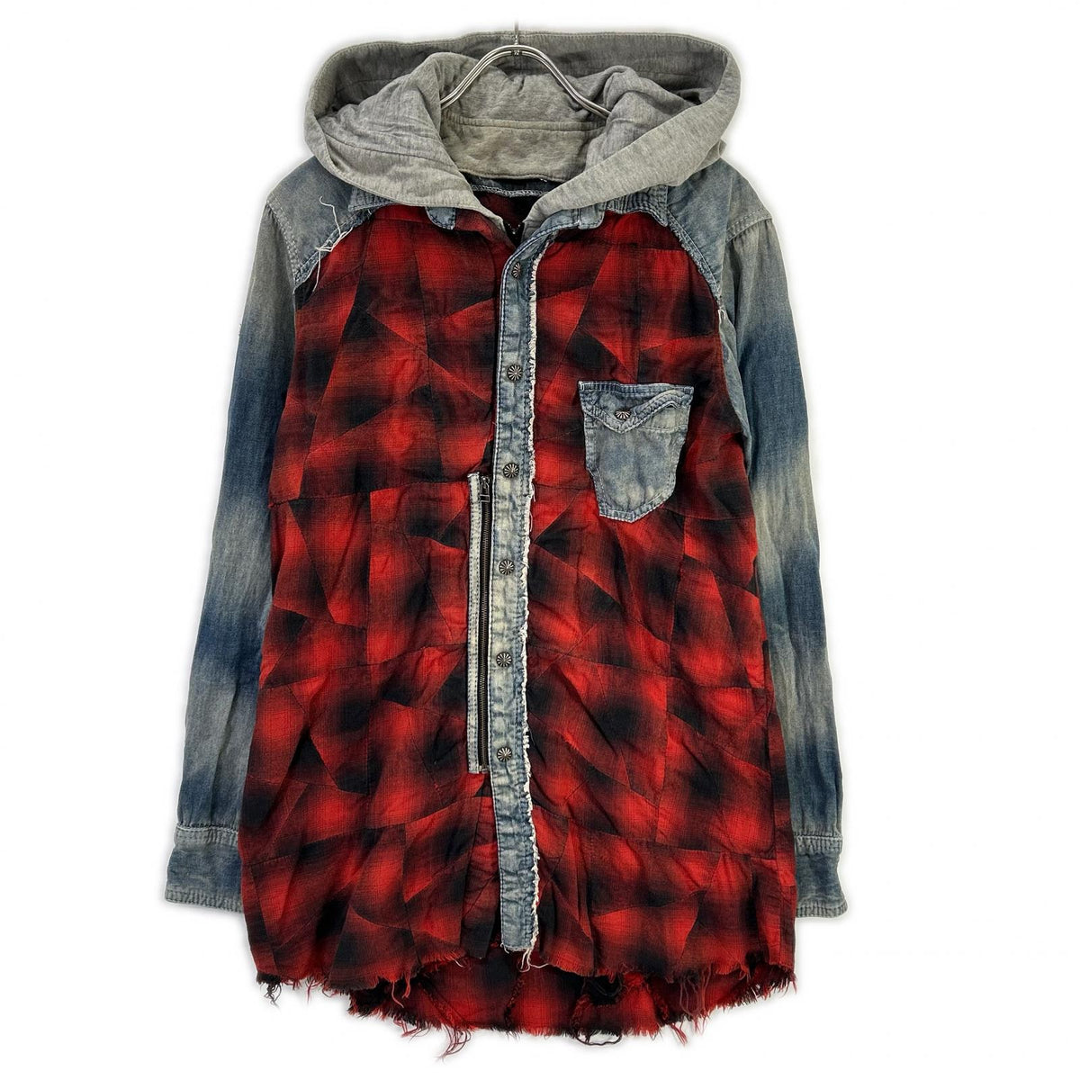 14th addiction フォーティーンス アディクション FRANCES チェック柄 フーディー シャツ トップス