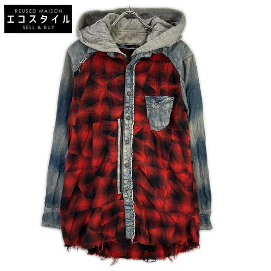 14th addiction フォーティーンス アディクション FRANCES チェック柄 フーディー シャツ トップス
