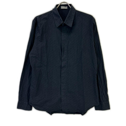 DIOR ディオール 013C502A4743 ネイビー オブリークコットン ジャガードシャツ トップス