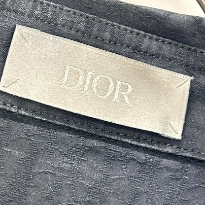 DIOR ディオール 013C502A4743 ネイビー オブリークコットン ジャガードシャツ トップス