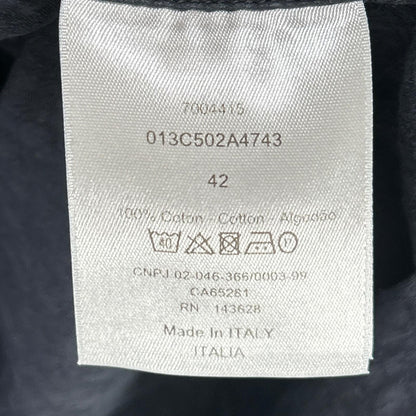 DIOR ディオール 013C502A4743 ネイビー オブリークコットン ジャガードシャツ トップス