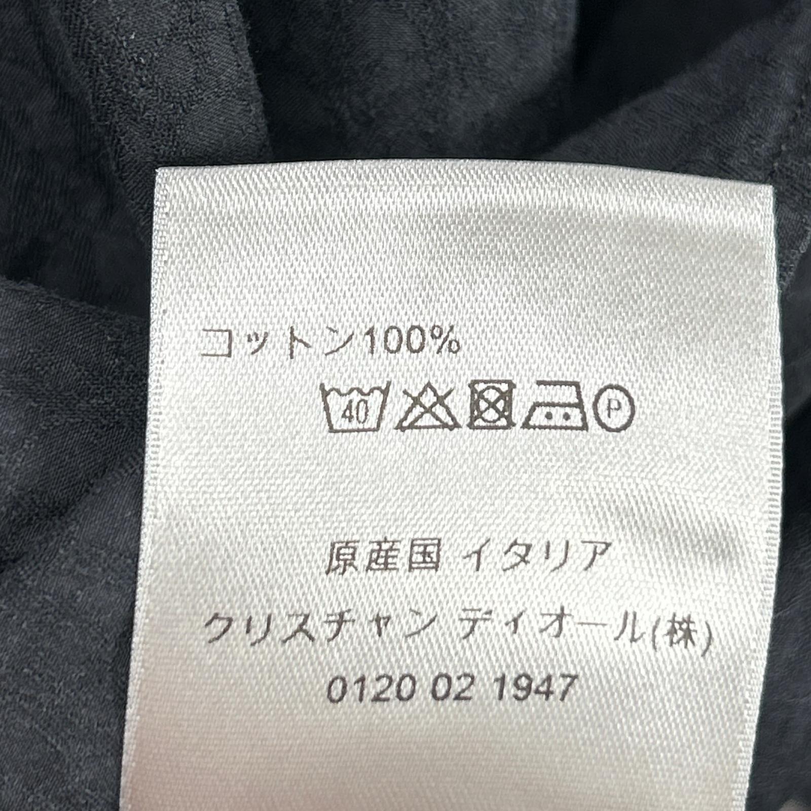 DIOR ディオール 013C502A4743 ネイビー オブリークコットン ジャガードシャツ トップス