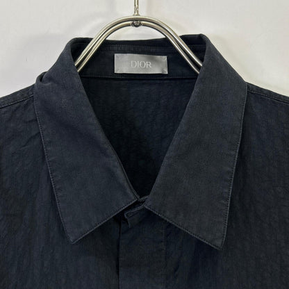 DIOR ディオール 013C502A4743 ネイビー オブリークコットン ジャガードシャツ トップス