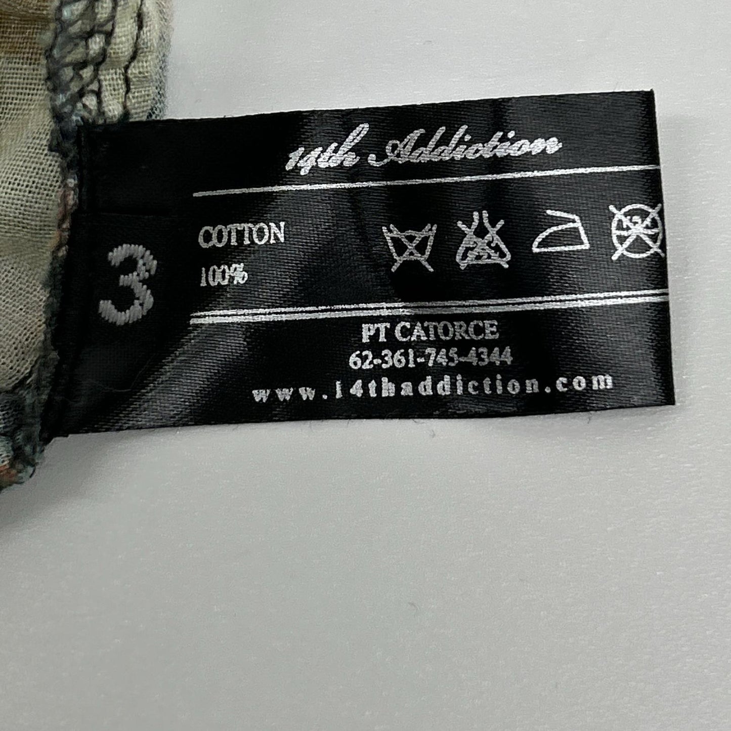 14th addiction フォーティーンス アディクション イエロー 総柄 長袖シャツ トップス