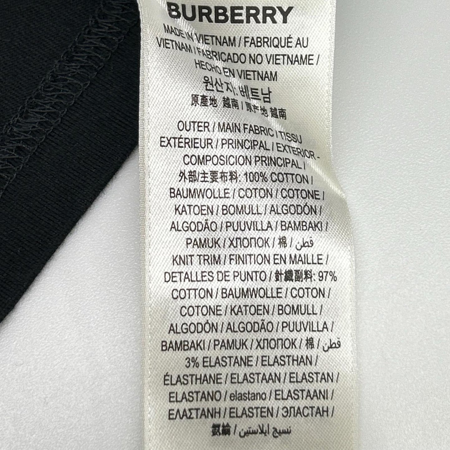 BURBERRY バーバリー 8026016 ブラック ロゴTシャツ トップス