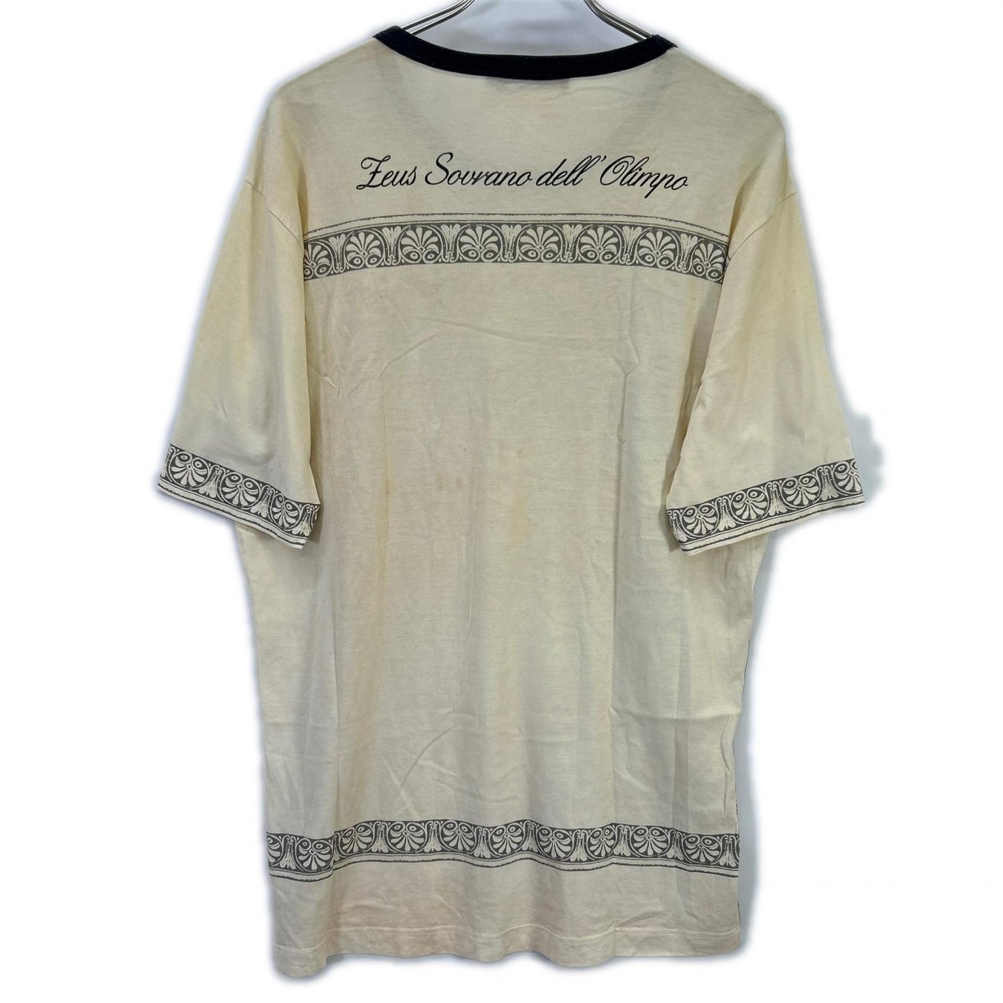 DOLCE&GABBANA ドルチェアンドガッバーナ G8EC9T アイボリー ZEUS プリントTシャツ トップス