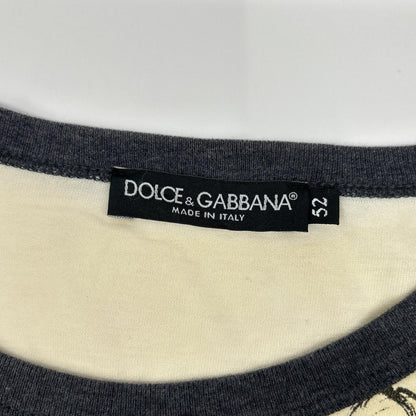DOLCE&GABBANA ドルチェアンドガッバーナ G8EC9T アイボリー ZEUS プリントTシャツ トップス